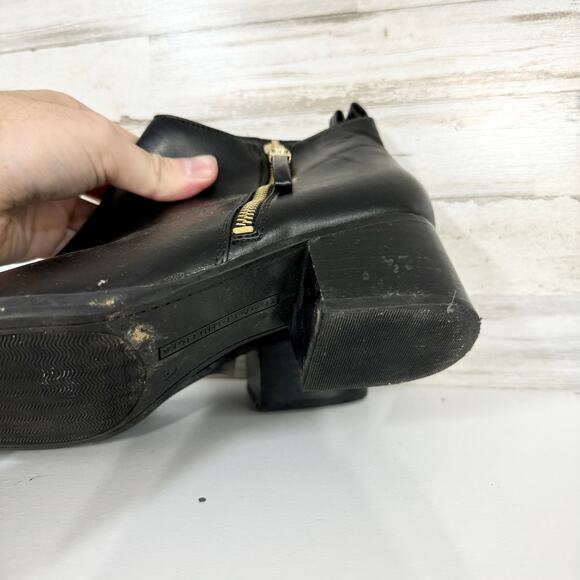 Tommy Hilfiger Boots Black Reiz 2 Classic Ankle Booties Low Heel Size 8 - Picture 2 of 5